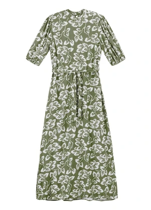 Outlet - Vestido Longo com Fenda Feminino Verde - OUTLET