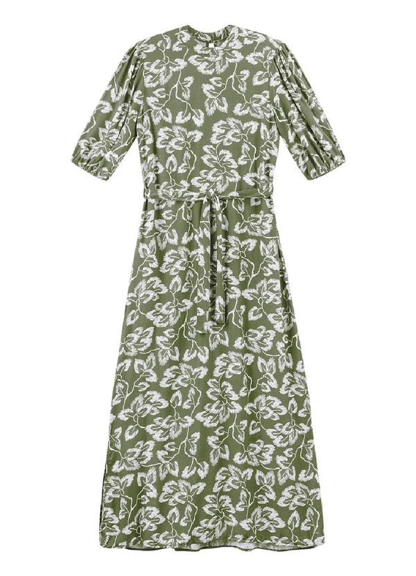 Rezzato - Vestido Longo com Fenda Feminino Verde 2