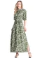 Outlet - Vestido Longo com Fenda Feminino Preto - variação: Verde