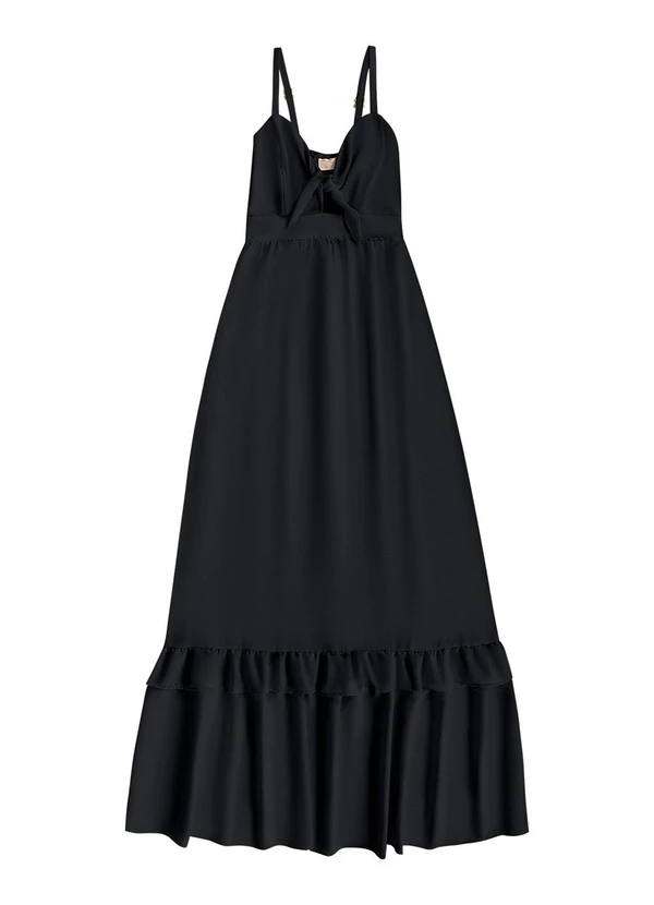 Angel - Vestido Longo Crepe Preto