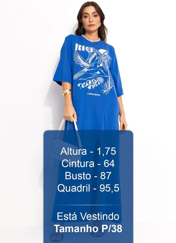 Farm - Vestido Longo Cropped Azul 12