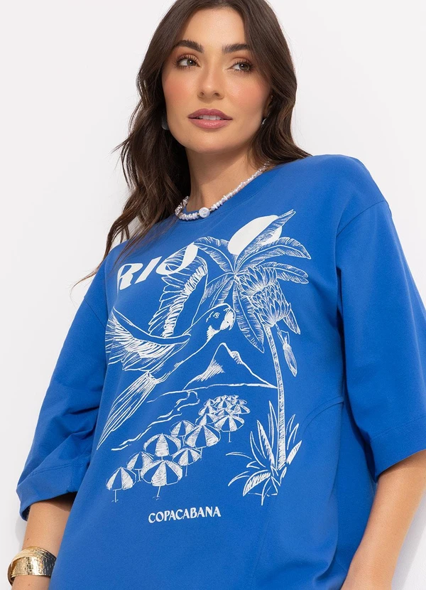 Farm - Vestido Longo Cropped Azul 13