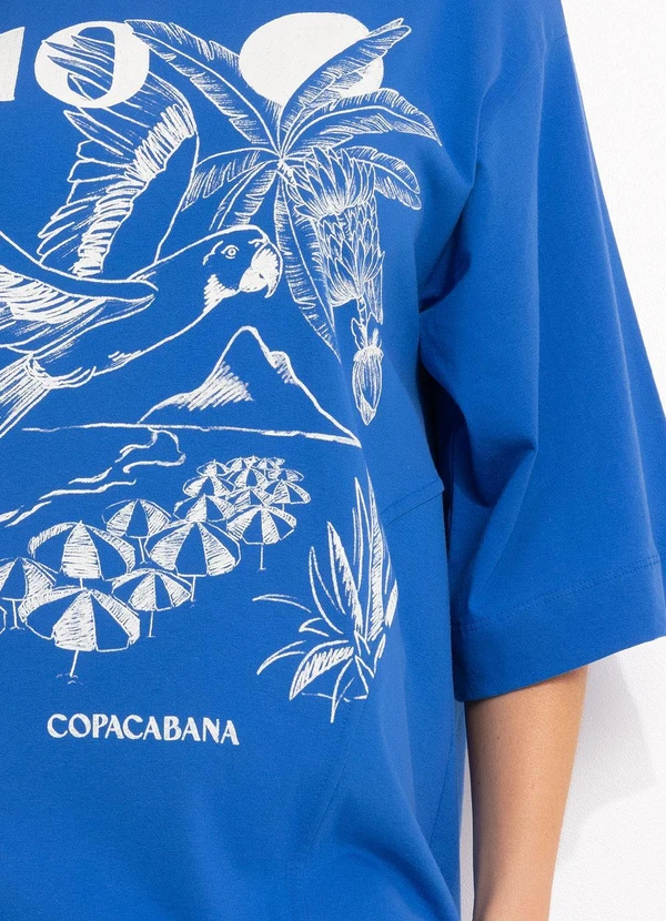 Farm - Vestido Longo Cropped Azul 14