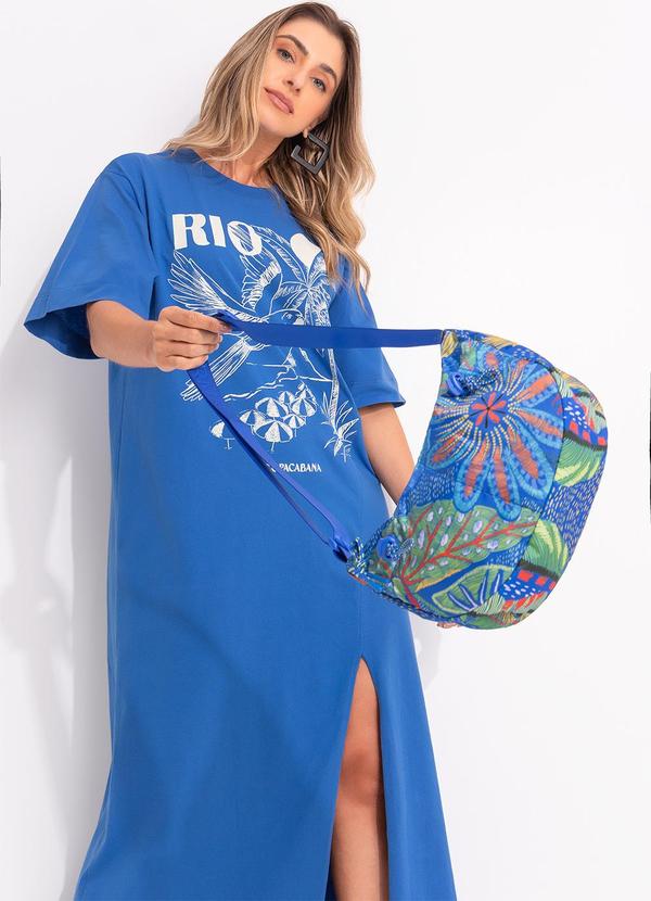 Farm - Vestido Longo Cropped Azul 3