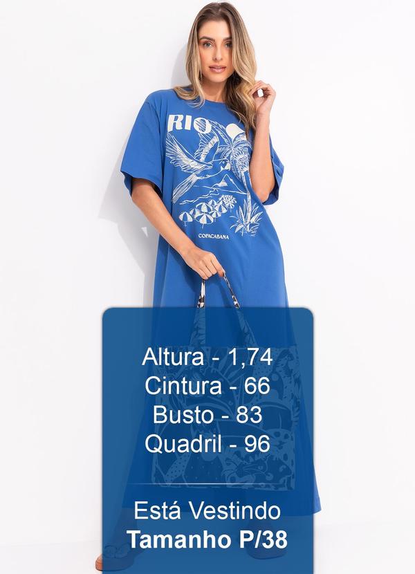 Farm - Vestido Longo Cropped Azul 5