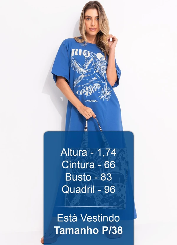 Farm - Vestido Longo Cropped Azul 5