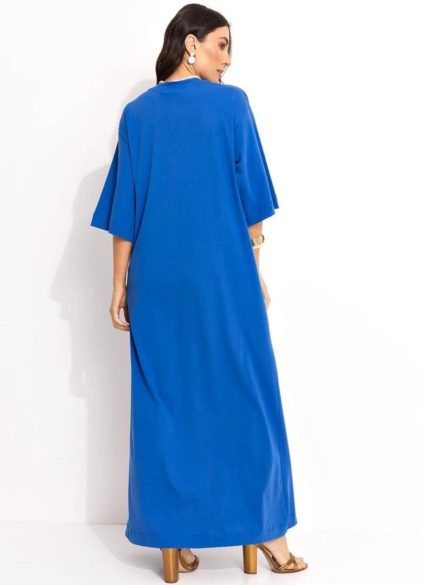 Farm - Vestido Longo Cropped Azul 9