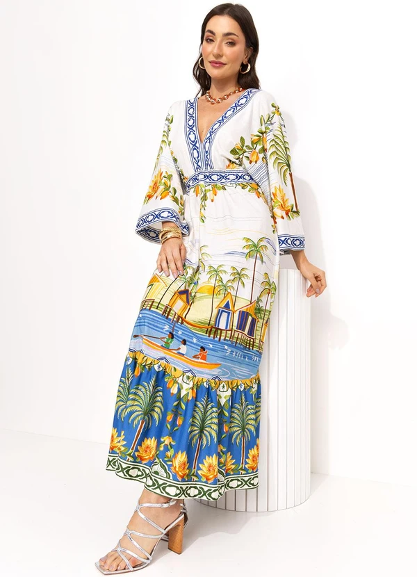 Farm - Vestido Longo Cropped  Off White 4