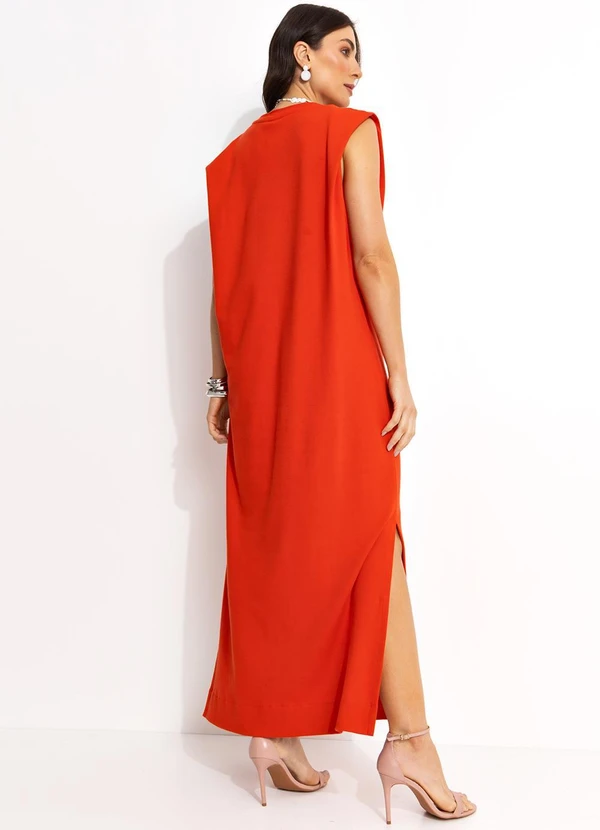 Farm - Vestido Longo Cropped Vermelho 9