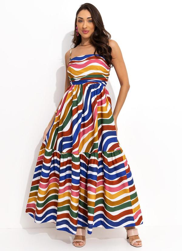 Farm - Vestido Longo Danca de Listra Off White