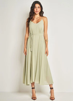 Doce Trama - Vestido Longo de Alça Verde - DOCE TRAMA
