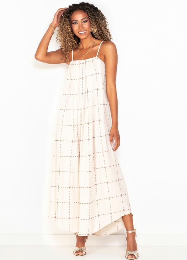 Forum - Vestido Longo de Linho Bege