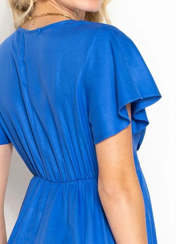 Maria Filó - Vestido Longo de Viscose Bicolor Azul 4