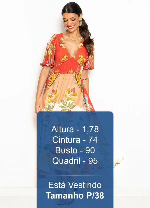 Farm - Vestido Longo de Viscose Energia Floral Vermelho 5