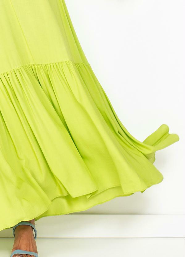 Colcci - Vestido Longo de Viscose Verde 3