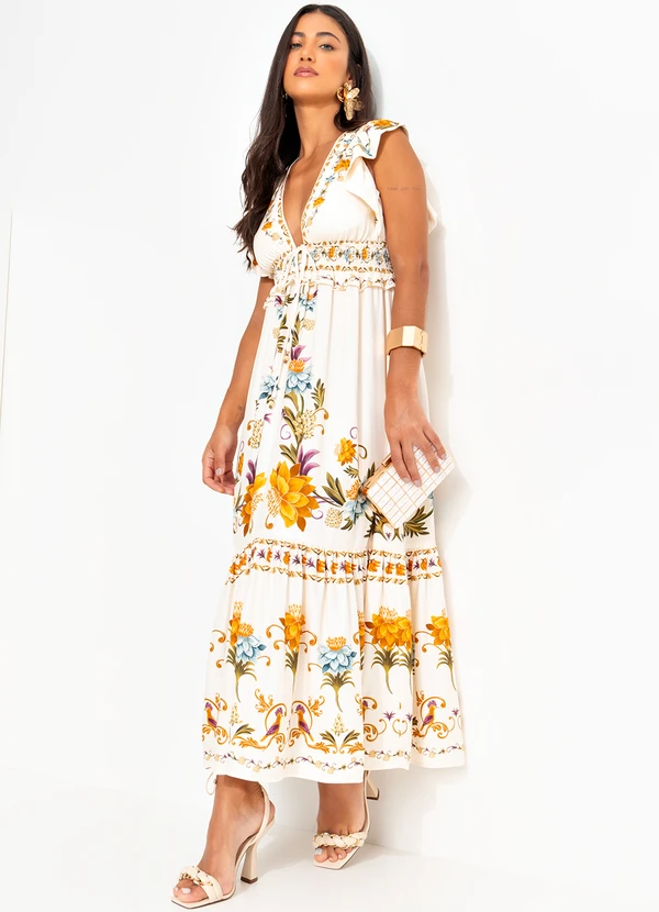 Farm - Vestido Longo Delicadeza de Verão Off White 5