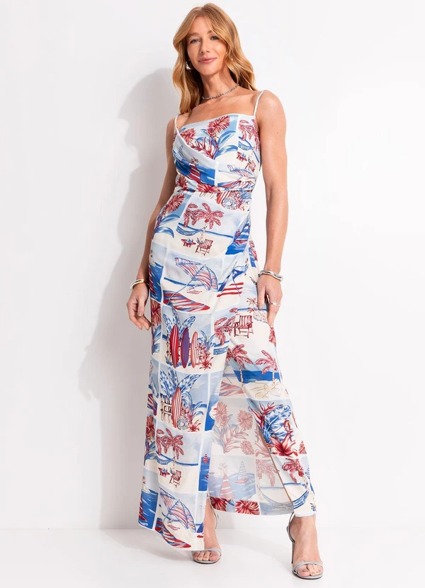 Farm - Vestido Longo Diário de Verão Branco