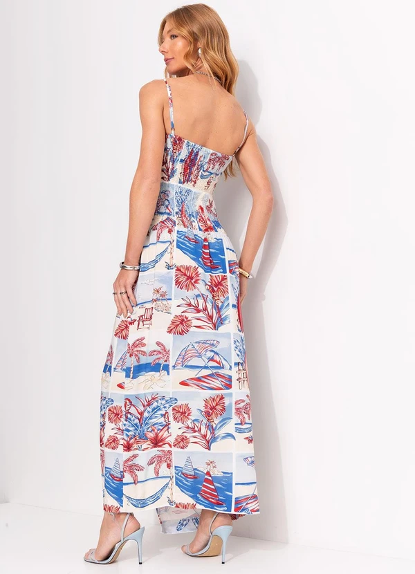 Farm - Vestido Longo Diário de Verão Branco 2