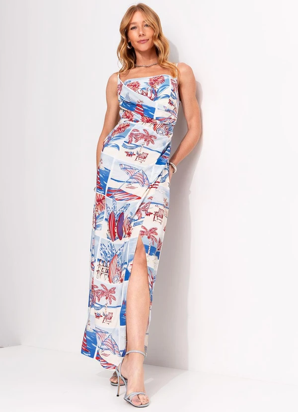 Farm - Vestido Longo Diário de Verão Branco 5