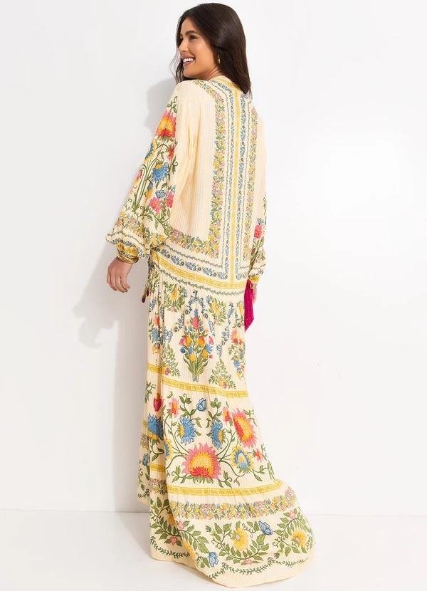 Farm - Vestido Longo Elisa Amarelo 10