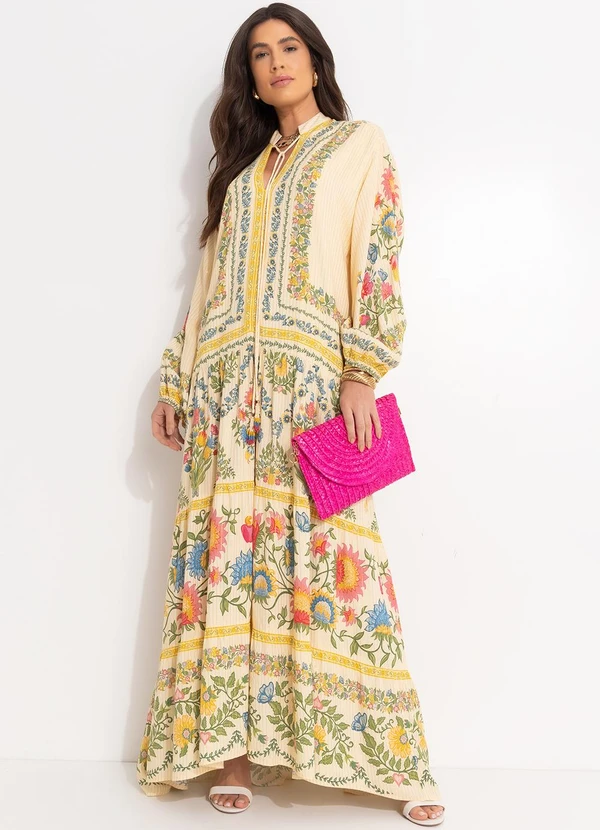 Farm - Vestido Longo Elisa Amarelo 9