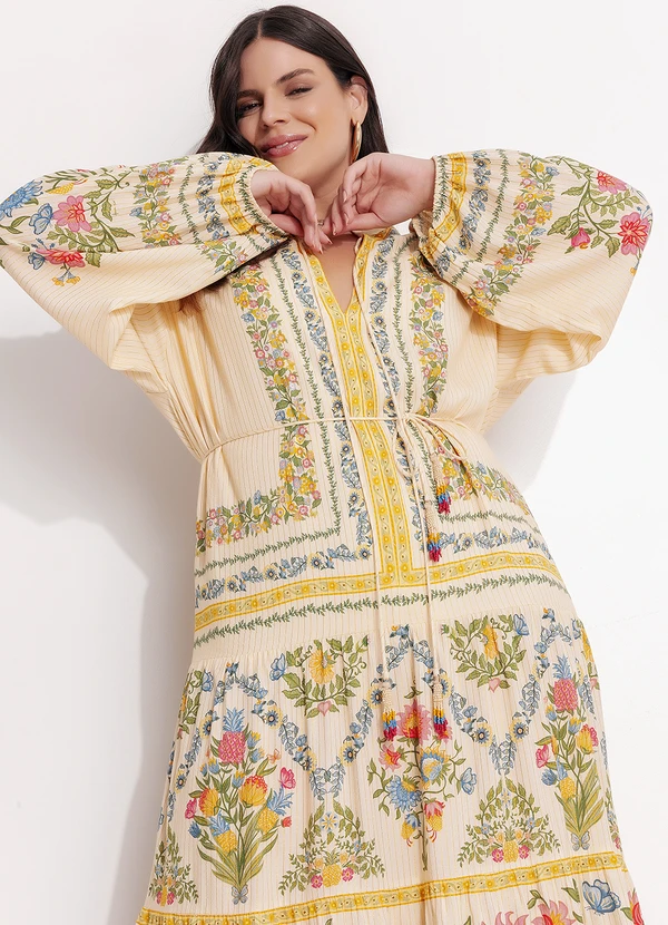 Farm - Vestido Longo Elisa Amarelo 3