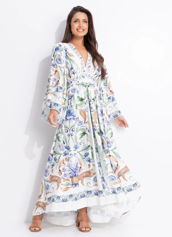 Farm - Vestido Longo Elsa Off White 3