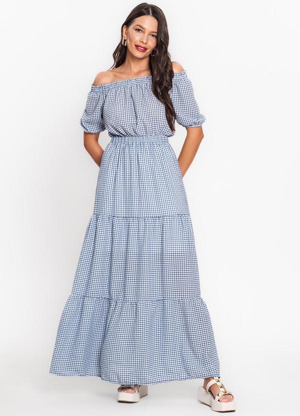 Endless - Vestido Longo em Air Flow Azul 3