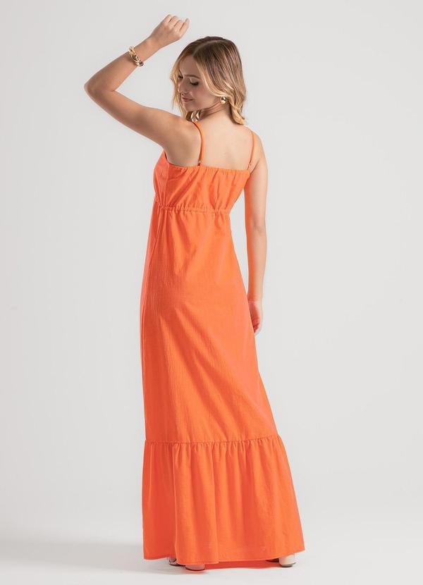 Cativa - Vestido Longo em Cotton Laranja 2