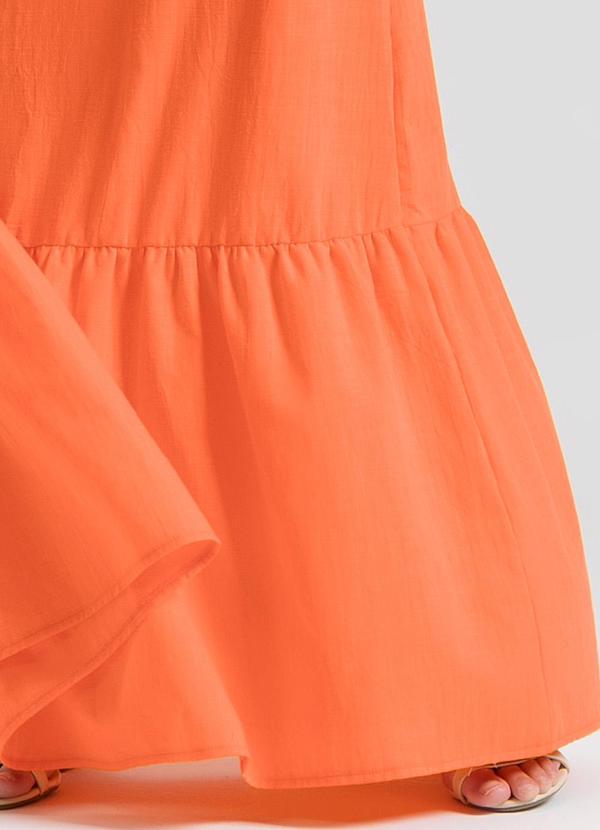Cativa - Vestido Longo em Cotton Laranja 4