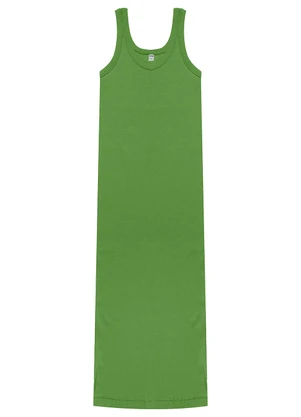 Rovitex - Vestido Longo em Ribana Verde - ROVITEX