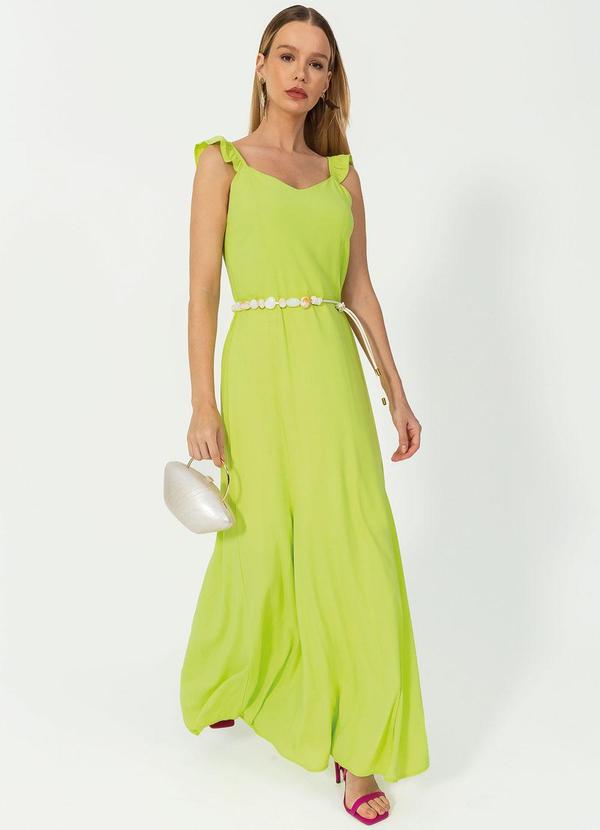 Gris - Vestido Longo em Tecido Flex Verde