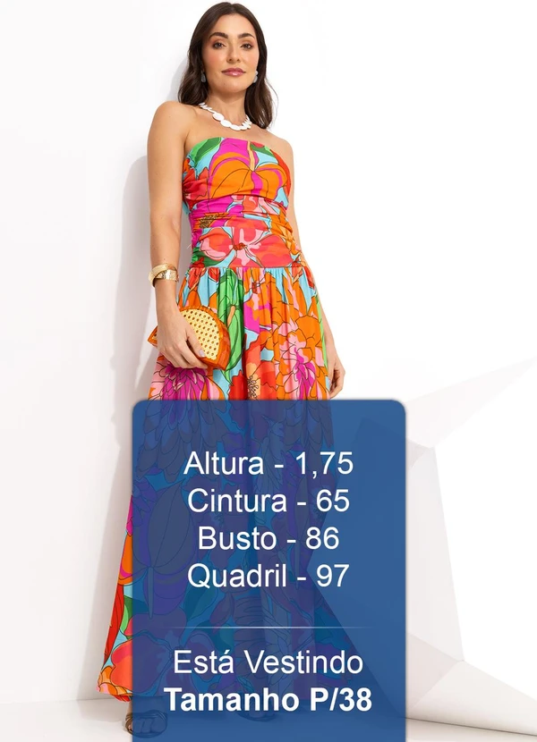 Farm - Vestido Longo em Viscolinho Laranja 5