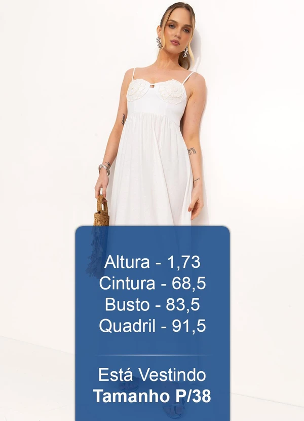 Farm - Vestido Longo em Viscolinho Off White 5