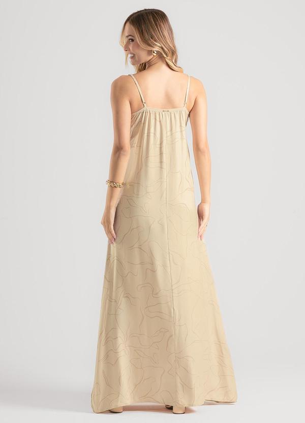 Cativa - Vestido Longo em Viscose Bege 2