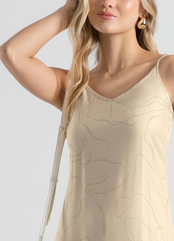 Cativa - Vestido Longo em Viscose Bege 3