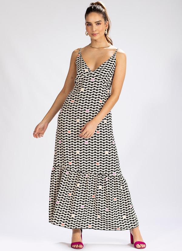 Hering - Vestido Longo em ViscoseEstampado