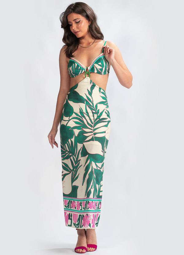 Colcci - Vestido Longo em Viscose Estampado