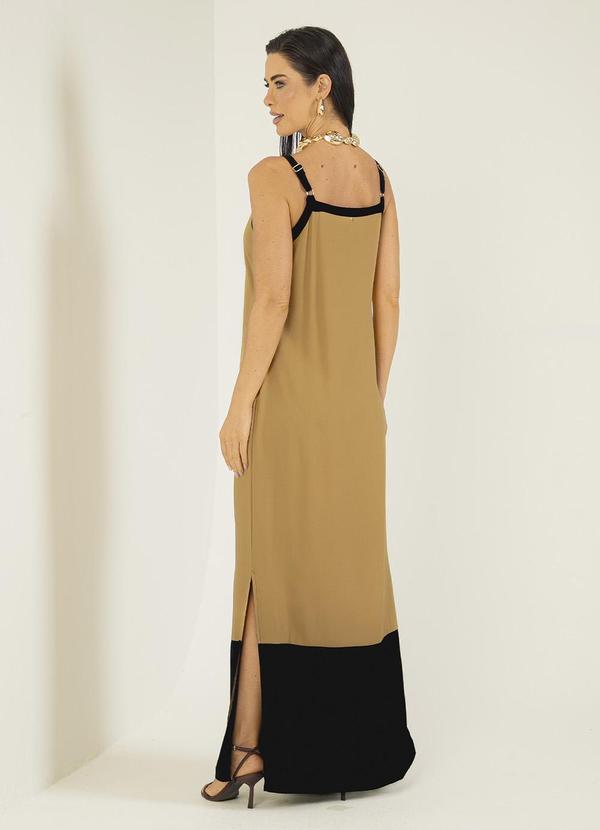 Gris - Vestido Longo em Viscose Marrom 2