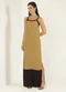 Gris - Vestido Longo em Viscose Marrom - variação: Marrom