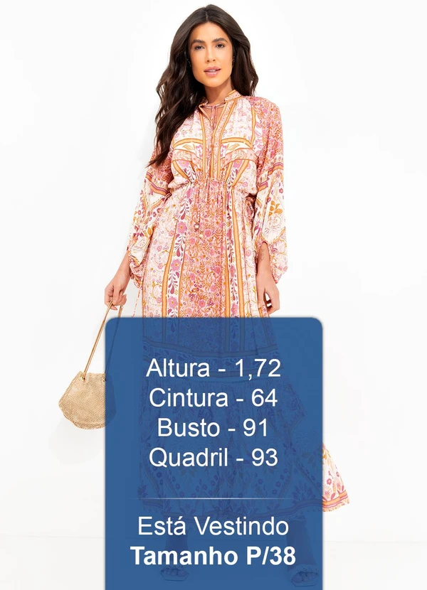 Farm - Vestido Longo em Viscose no Meu Jardim Rosa 6