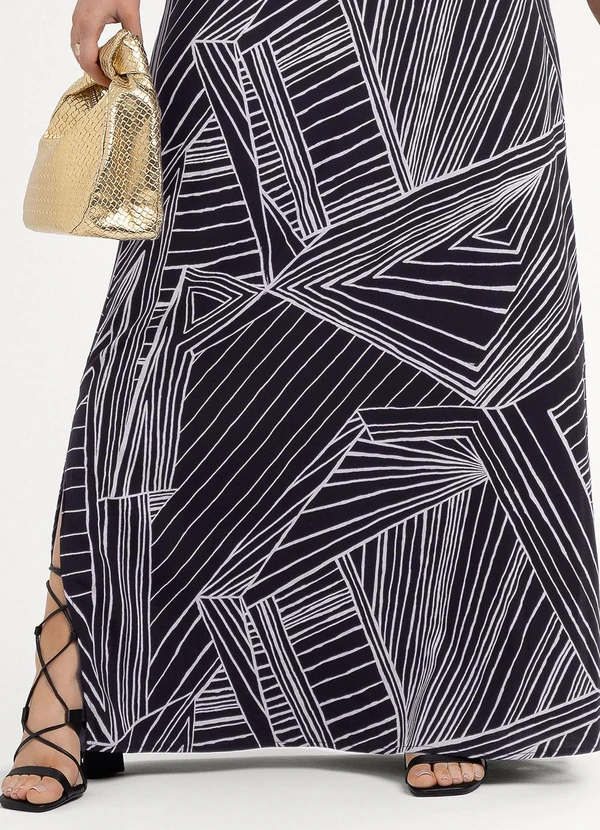 Habana - Vestido Longo em Viscose  Preto 3