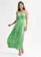 Habana - Vestido Longo em Viscose  Rosa - variação: Verde