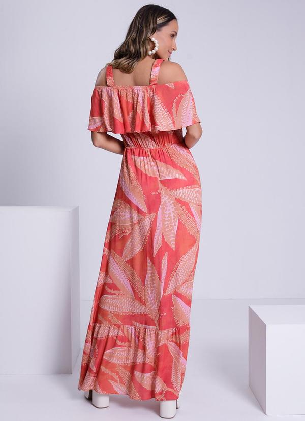 Lunender - Vestido Longo em Viscose Vermelho 2