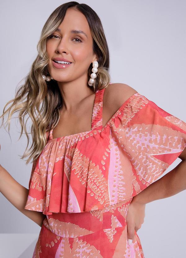 Lunender - Vestido Longo em Viscose Vermelho 4