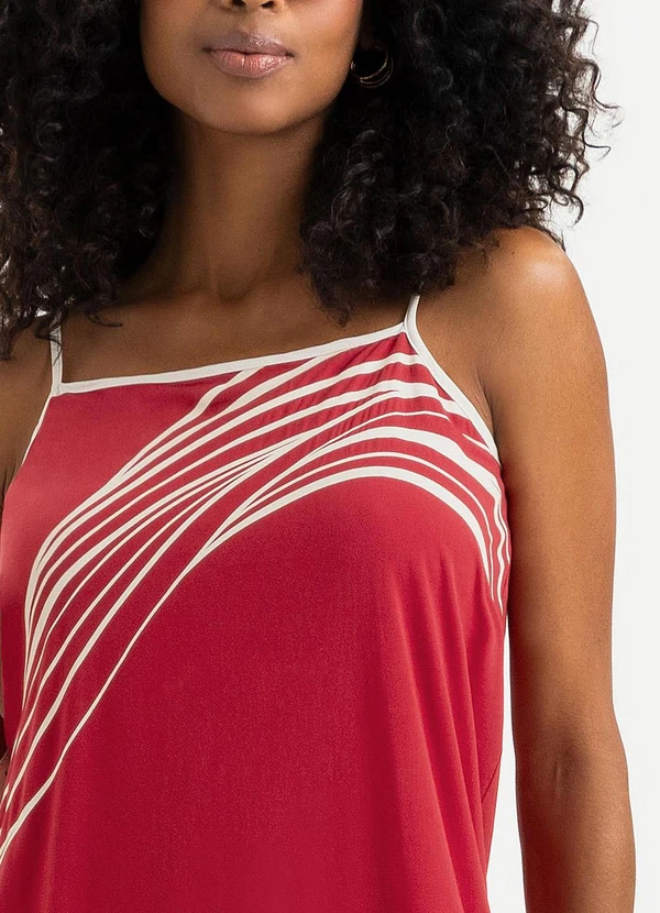 Cativa - Vestido Longo em Viscose Vermelho 3