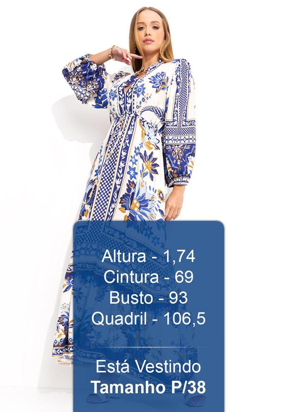 Farm - Vestido Longo Encanto Tropical Azul 5