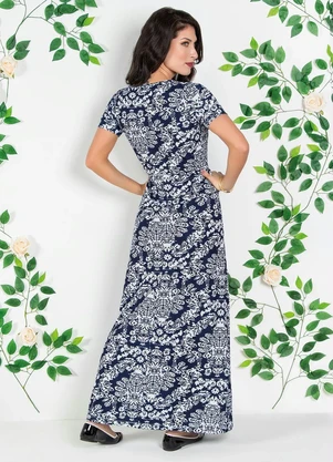 Rosalie - Vestido Longo Estampa Arabesco - ROSALIE