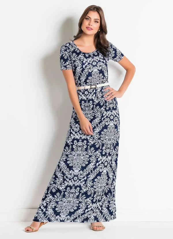 Rosalie - Vestido Longo Estampa Arabesco 3