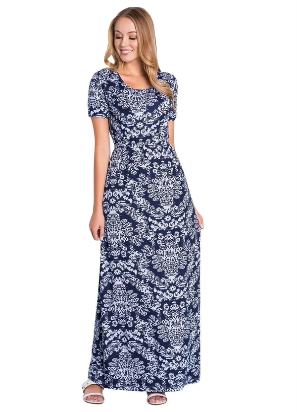 Rosalie - Vestido Longo Estampa Arabesco 4